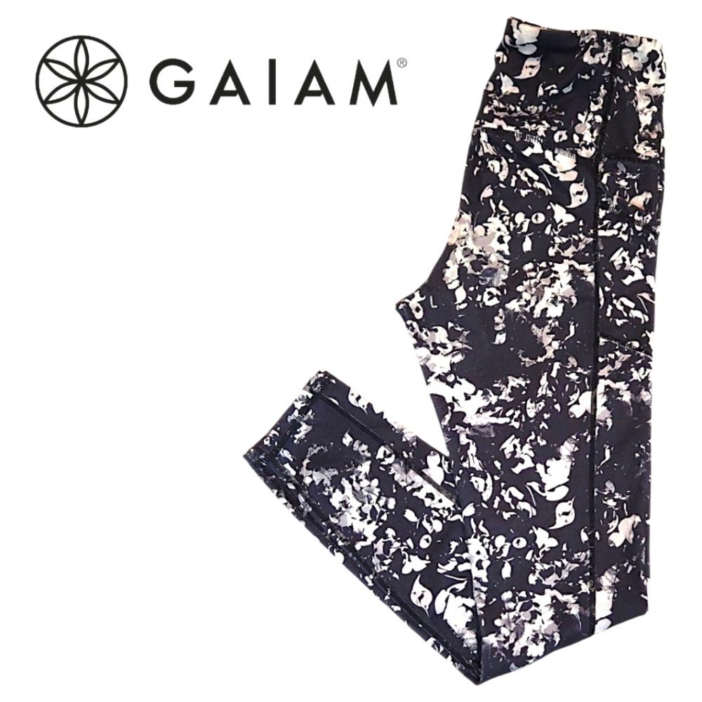 Gaiam - OM Abstract Floral High Rise 3-Pocket Long Leggings
